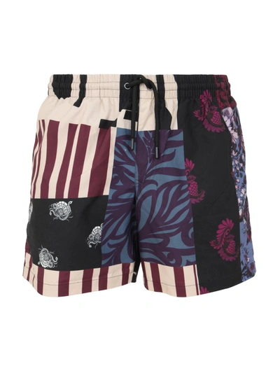 Dries Van Noten Drawstring Waist Printed Swim Shorts In Multicolor