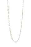Sterling Forever Elysia Mixed Link Necklace In Silver