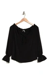 PATRIZIA LUCA OFF THE SHOULDER LONG SLEEVE TOP