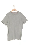 Tommy Hilfiger Core Flag Crewneck Tee In Grey Heather
