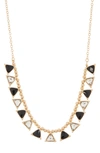 STEPHAN & CO. CRYSTAL TRIANGLE FRONTAL NECKLACE
