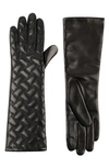 KURT GEIGER LONG QUILTED LEATHER GLOVES