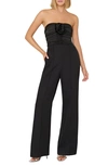 MILLY SAOIRSE CADY ROSETTE STRAPLESS JUMPSUIT