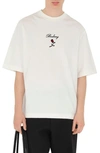 BURBERRY ROSE EMBROIDERED LOGO COTTON JERSEY T-SHIRT