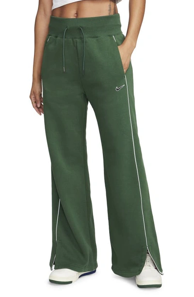 Nike Women's  Sportswear Phoenix Fleece High-waisted Open-hem Sweatpants In Green