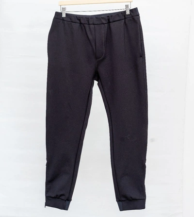 Pre-owned Prada Black Track Pants With Logo Patch