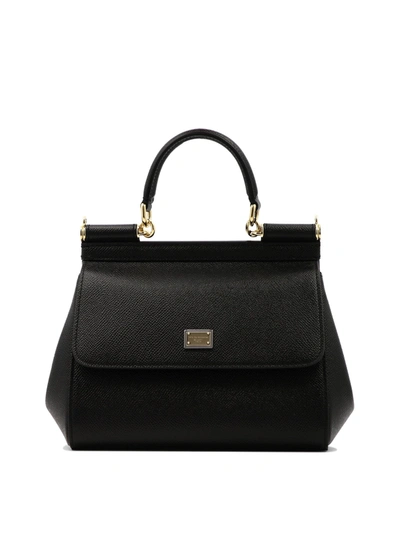 Dolce & Gabbana Woman Sicily Woman Black Handbags