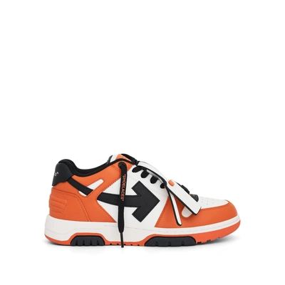 Off-white Out Of Office Leather Sneakers In Orange