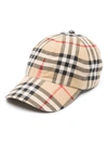 Burberry Vintage Check-pattern Baseball Cap In Beige