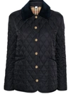 Burberry Reversible Corduroy-trimmed Quilted Shell And Checked Cotton Jacket In Blue