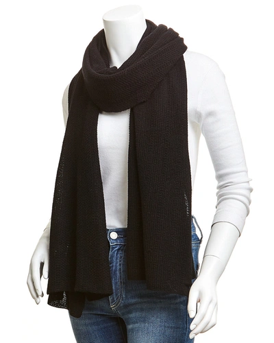 Portolano Honeycomb Wrap/scarf In Black