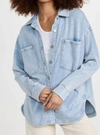 Z SUPPLY ALL DAY KNIT DENIM JACKET IN WASHED INDIGO