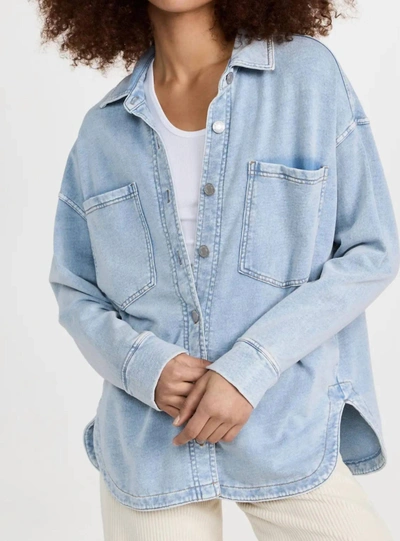 Z Supply All Day Knit Denim Jacket In Blue