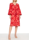 Figue Minette Dress In Crimson Red In Red