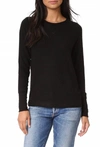 Three Dots Shala Brushed Sweater In Black In Black