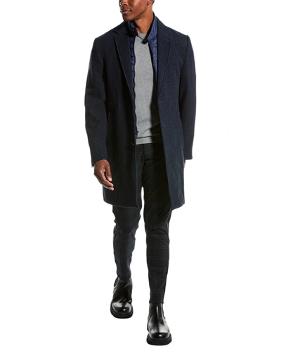 English Laundry Wool-blend Coat In Blue