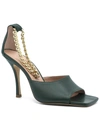 Ilio Smeraldo Cher Womens Leather Peep-toe Mules In Green