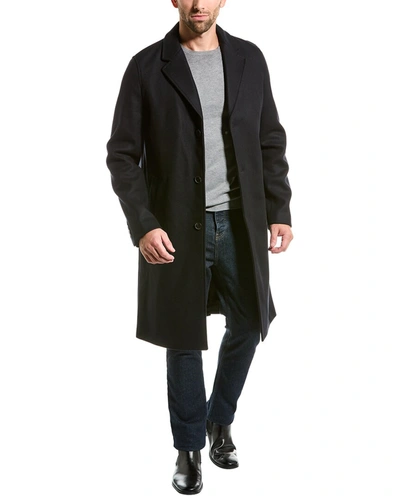 The Kooples Wool-blend Trench Coat In Blue