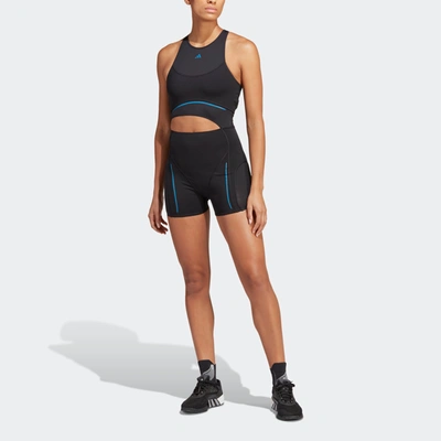 Adidas Originals Hiit Cutout Bodysuit In Black