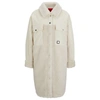 Hugo Boss Oversize-fit Jacket In Mixed Materials With Quilted Lining In White