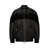 Hugo Boss Relaxed-fit Jacket With Leather And Suede In Black