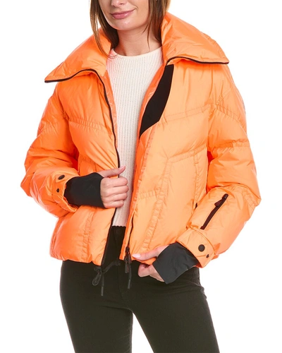 Moncler Down Jacket In Orange