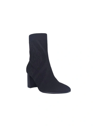 Impo Vesca Womens Pointelle Pull On Ankle Boots In Black