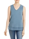 BASICS WOMENS V-NECK KNITTED BLOUSE