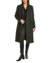 The Kooples Wool-blend Coat In Black