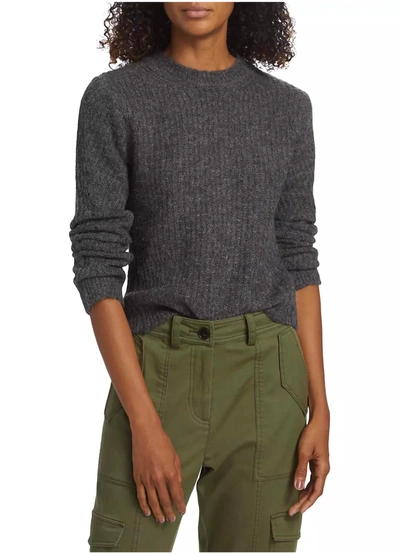 DEREK LAM 10 CROSBY RYAN CREWNECK SWEATER IN GREY