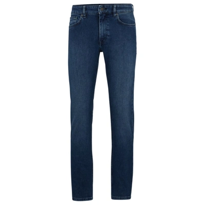 Hugo Boss Slim-fit Jeans In Pure-blue Comfort-stretch Denim