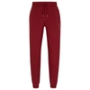HUGO COTTON-TERRY TRACKSUIT BOTTOMS WITH METALLIC-EFFECT LOGO