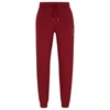 Hugo Boss Cotton-terry Tracksuit Bottoms With Metallic-effect Logo In Pink