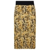 Hugo Boss Logo-waistband Pliss Skirt With Watercolor Print In Multi