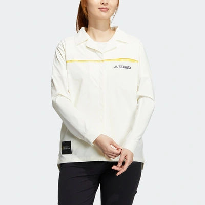Adidas Originals Women's Adidas National Geographic Long Sleeve Shirt In White