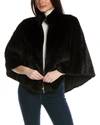 La Fiorentina Zipper Cape In Black