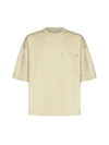 Bottega Veneta Chest-pocket Cotton T-shirt In Hay