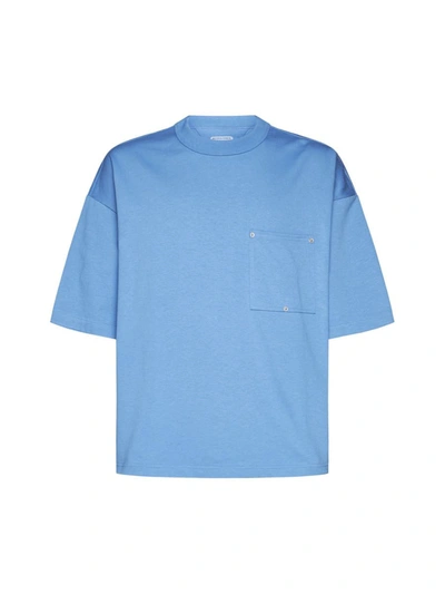 Bottega Veneta 大廓形棉质针织t恤 In Blue