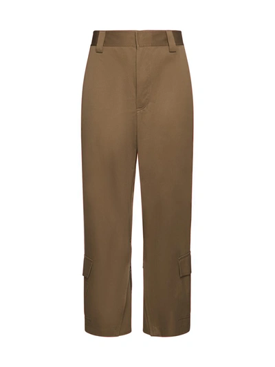 Bottega Veneta Trousers In Dark Sand