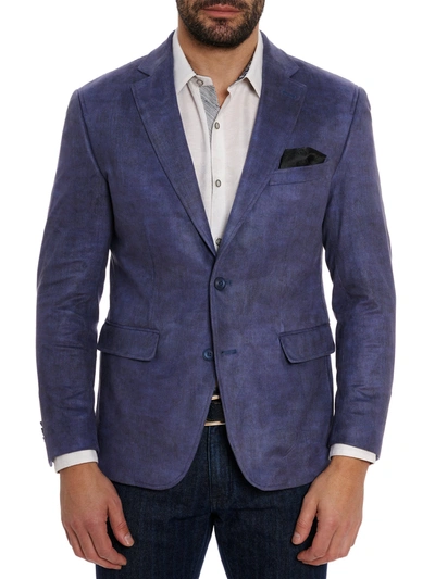 Robert Graham Lubrano Velour Blazer In Plum