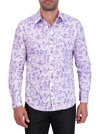 Robert Graham Abstract Floral Print Cotton Button-up Shirt In Purple