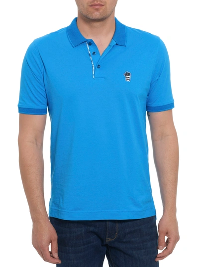 Robert Graham Lucifer Knit Polo Shirt In Blue