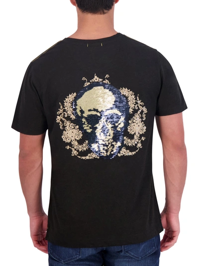 Robert Graham Limited Edition Neil Sequin Skull T-shirt In Black
