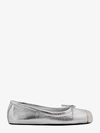 Alexander Mcqueen Punk Ballet Flat In Silver