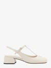 Miu Miu Patent Leather Slingback Pumps In White