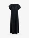Mm6 Maison Margiela Black Asymmetric Maxi Dress In Black