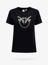 Pinko Love Birds-embellished Cotton T-shirt In Black
