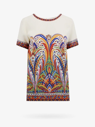 Etro Silk Top With Paisley Motif In Multi