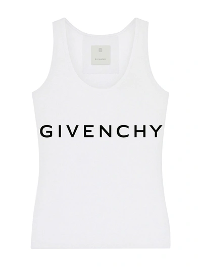 Givenchy Archetype Tank Top In White Cotton