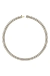 JENNIFER FISHER 18K GOLD DOUBLE ROW LAB CREATED DIAMOND NECKLACE